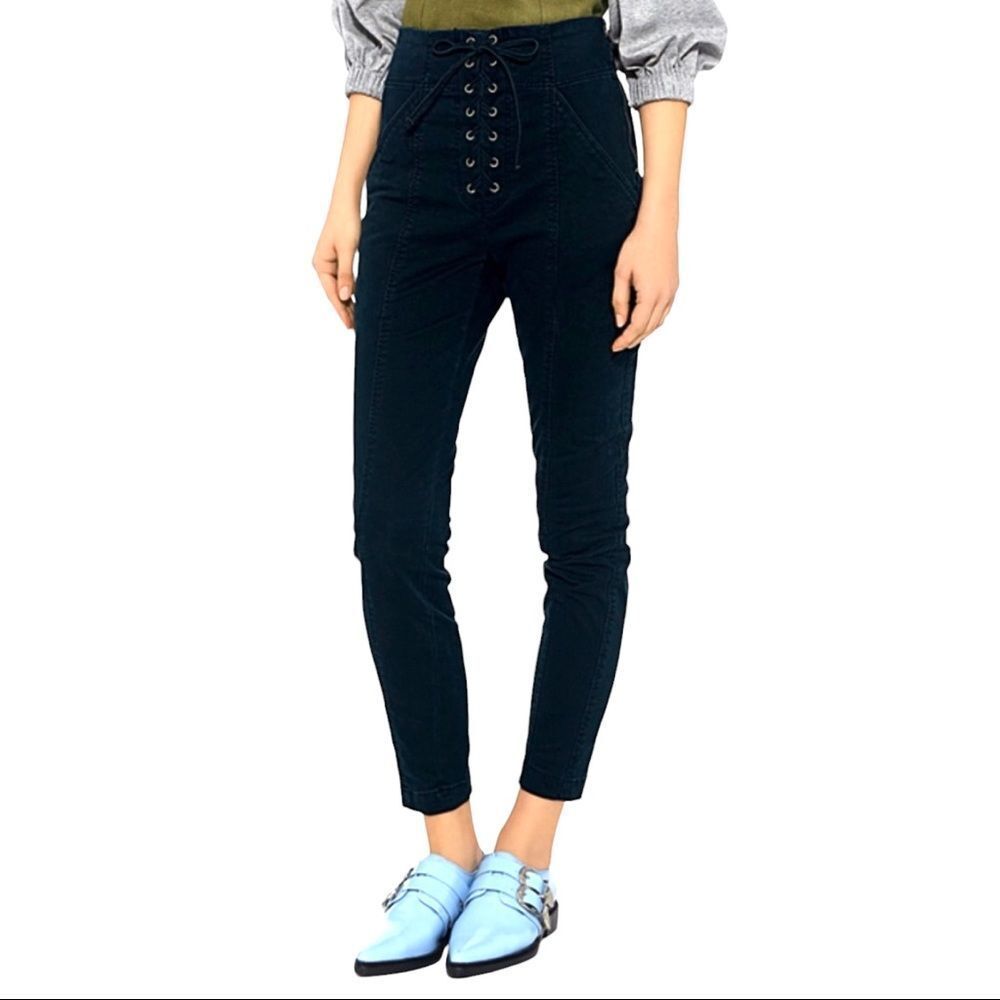 NWOT | A.L.C. | Kyle Lace Up Ankle Pant in Navy | Size 6